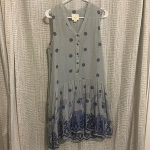 Embroidered linen sundress - Anthropologie